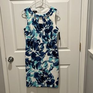 New!  Cute floral dress with cutout neckline!